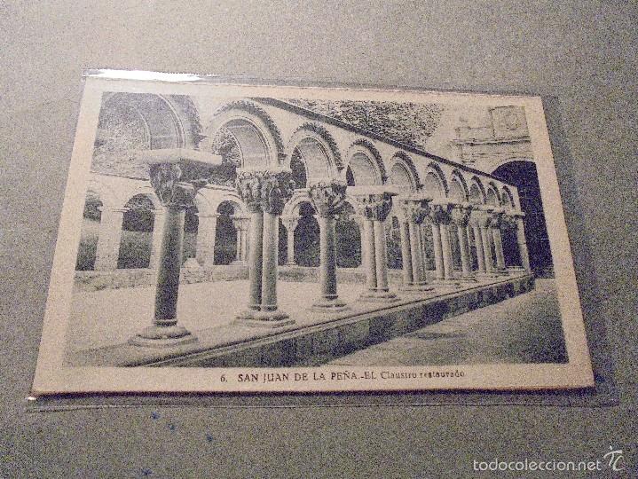 Postcards: 6 - SAN JUAN DE LA PE&Ntilde;A - EL CLAUTRO RESTAURADO - EDC. F. DE LAS HERAS - 14X9 CM.