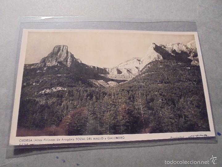 Postais: ORDESA - (ALTO PIRINEO DE ARAG&Oacute;N ) TOZAL DEL MALLO Y GALLINERO . - ZERKOWITZ - 14X9 CM.