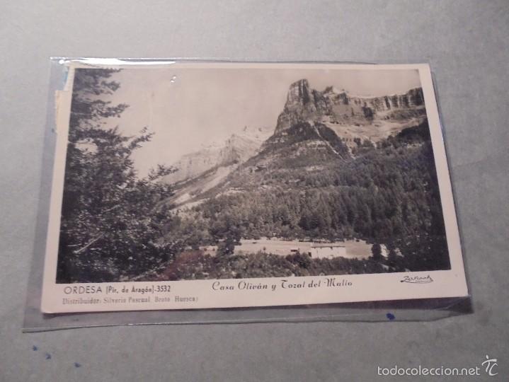 Postkarten: ORDESA (PIR. DE ARAGON ) 3532 CASA OLIV&Aacute;N Y TOZAL DEL MALLO - ZERKOWITZ . 14X9 CM.