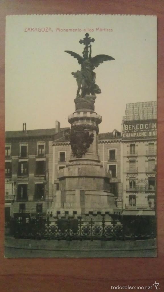Postales: MONUMENTO A LOS M&Aacute;RTIRES - ZARAGOZA - Foto 1