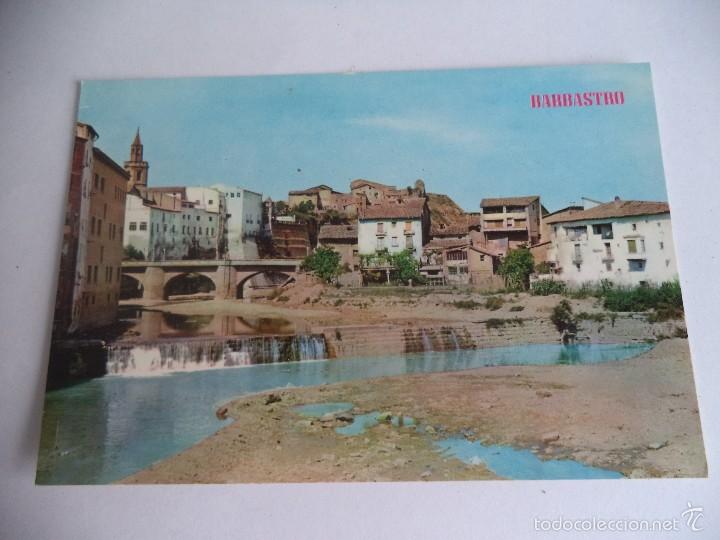 Postales: Postal de Barbastro.- Rio Vero y puente del Portillo