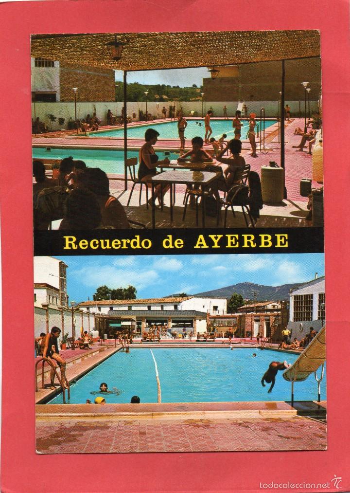Postales: ayerbe. 1 las piscinas. pe&ntilde;arroya - Foto 1