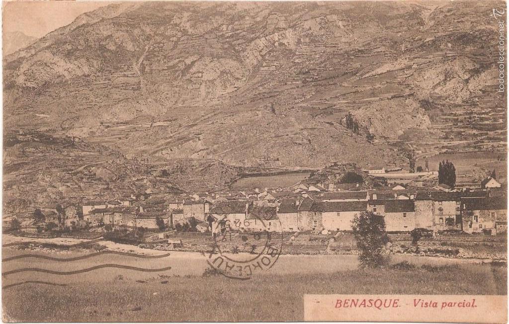 Postales: BENASQUE HUESCA VISTA PARCIAL 1925 - Foto 1