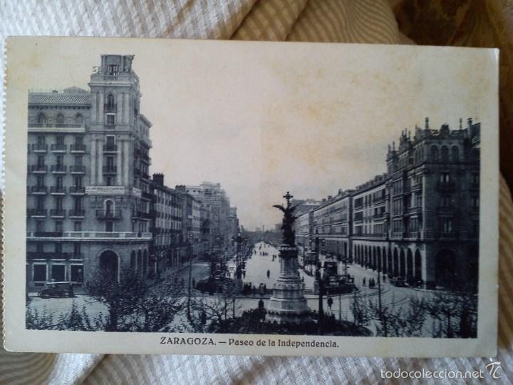 Postales: POSTAL DE ZARAGOZA. PASEO DE LA INDEPENDENCIA. - Foto 1