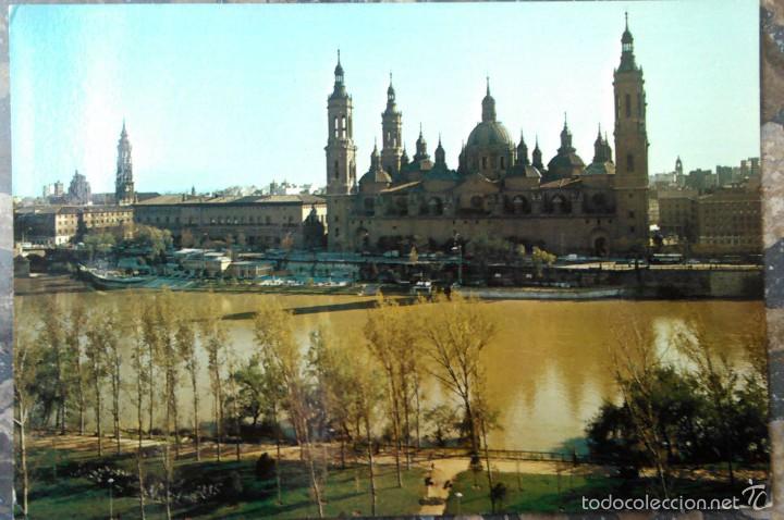 Postales: ZARAGOZA - RIO EBRO Y CATEDRALES - Foto 1
