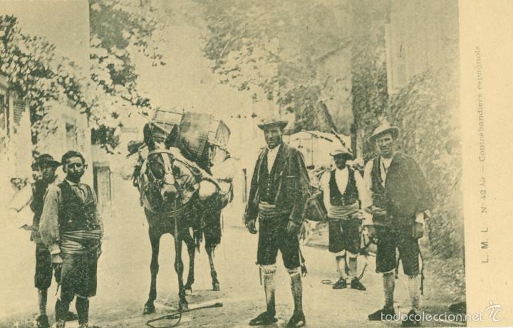 Postkarten: ARAGONESES. CONTRABANDISTAS ESPA&Ntilde;OLES. POSTAL FRANCESA.HACIA 1900.