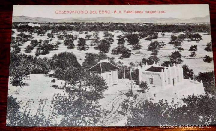 Postkarten: POSTAL DEL OBSERVATORIO DEL EBRO, Pabellones magneticos, A 8. No circulada.