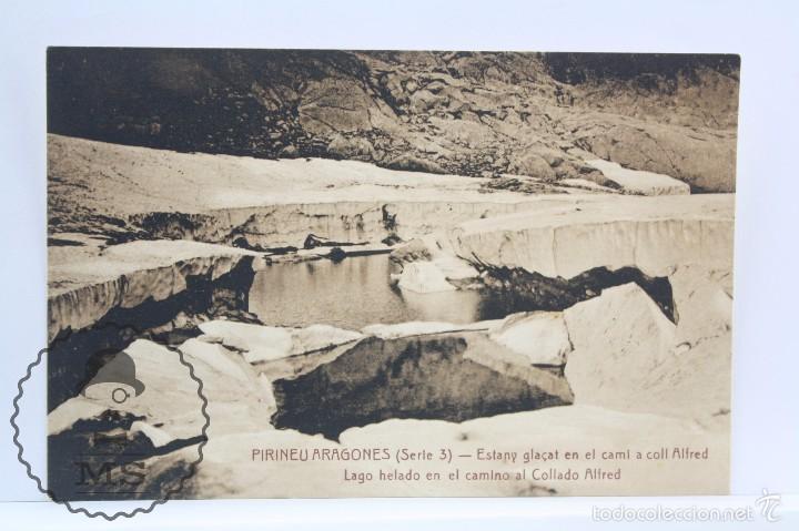 Postcards: Antigua Postal - Pirineu Aragon&eacute;s.Serie 3. Lago Helado Collado Alfred-Centre Excursionista Catalunya