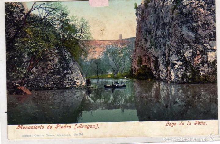 Postcards: Monasterio de Piedra Lago de la Pe&ntilde;a. Purger 3222  Reverso sin dividir. Sin circular.
