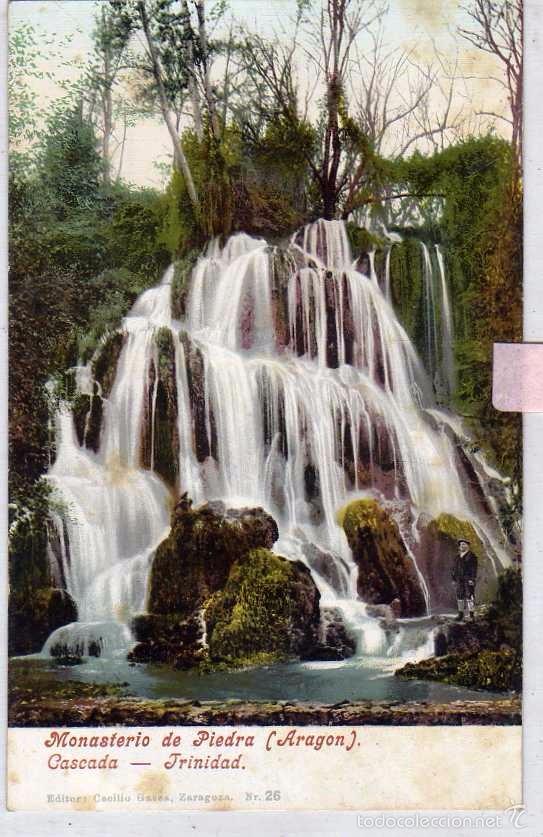 Postcards: Monasterio de Piedra Cascada Trinidad Purger 3214 Reverso sin dividir. Sin circular.