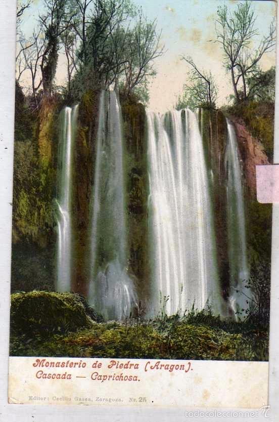 Postcards: Monasterio de Piedra Caprichosa  Purger 3213 Reverso sin dividir. Sin circular.