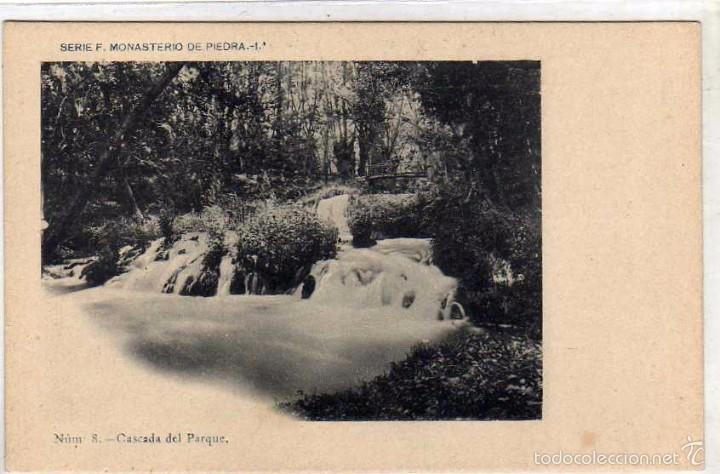 Postcards: Monasterio de Piedra Cascada Serie F 1&ordf; num 8 Cascada del Parque. Reverso sin dividir. Sin circular.