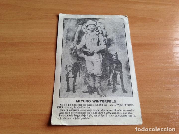 Postales: ANTIGUA Y RARA POSTAL FOTOGRAFICA ARTURO WINTERFELD VIAJE A PIE ALREDEDOR DEL MUNDO