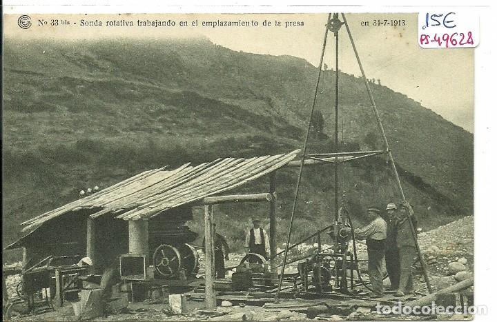 Postcards: (PS-49628)POSTAL DE SONDA ROTATIVA TRABAJANDO EN EL EMPLAZAMIENTO DE LA PRESA,31-7-1913