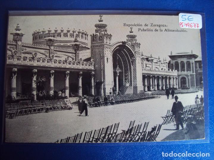 Postcards: (PS-49677)POSTAL EXPOSICION DE ZARAGOZA-PABELLON DE ALIMENTACION