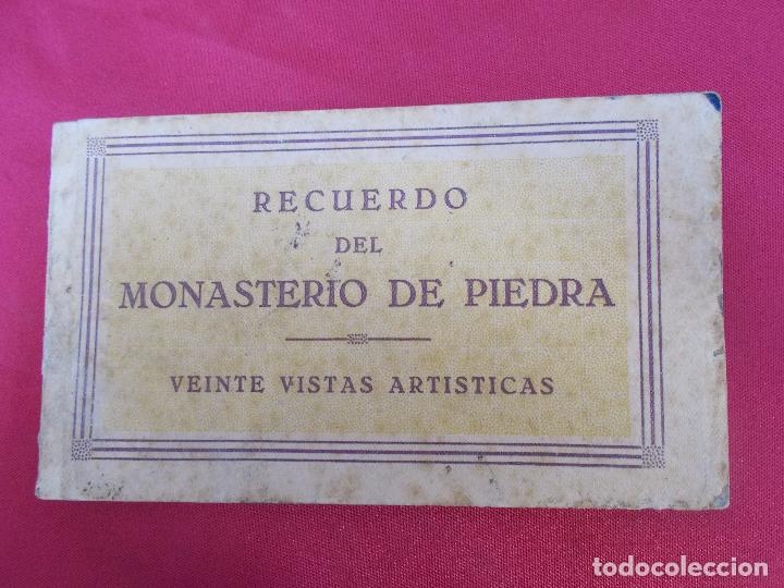 Postales: BLOCK. RECUERDO DEL MONASTERIO DE PIEDRA. 20 POSTALES. - Foto 1