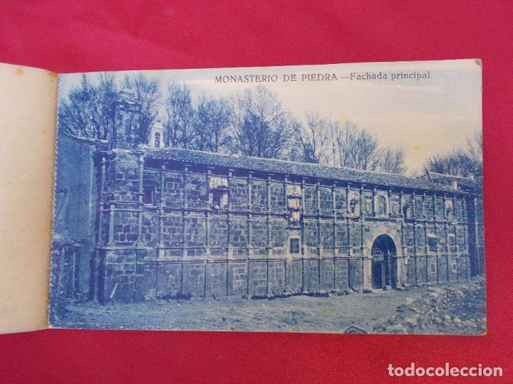 Postales: BLOCK. RECUERDO DEL MONASTERIO DE PIEDRA. 20 POSTALES. - Foto 3