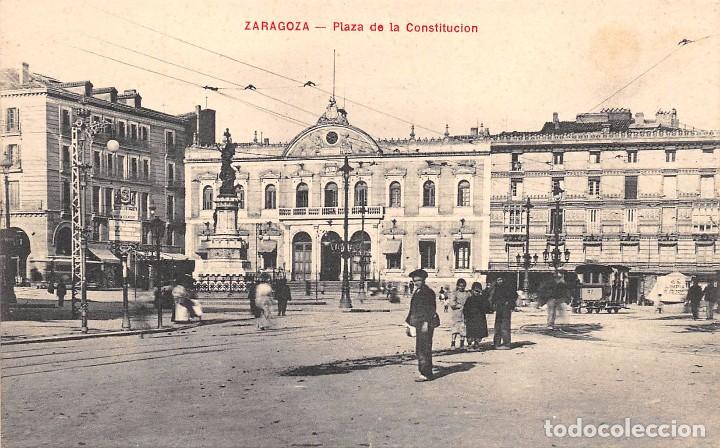 Postales: ZARAGOZA.- PLAZA DE LA CONSTITUCION - Foto 1