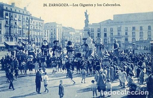 Postales: ZARAGOZA - LOS GIGANTES Y LOS CABEZUDOS - Foto 1
