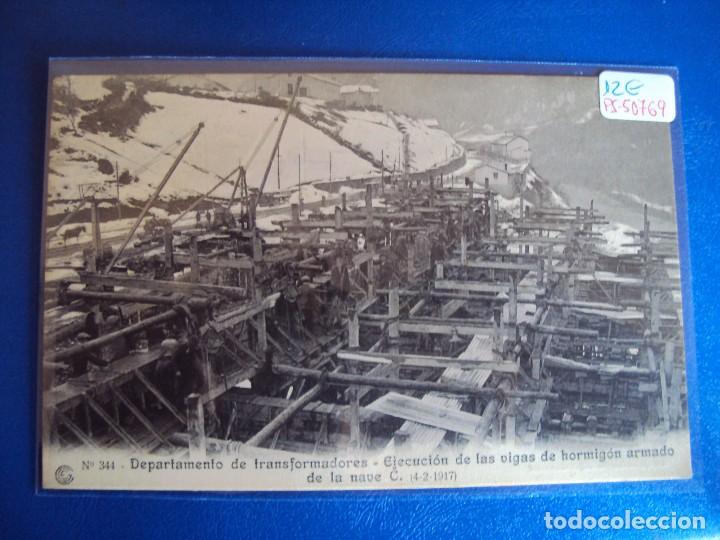 Postkarten: (PS-50769)CATALANA DE GAS Y ELECTRICIDAD S.A.OBRAS DEL SALTO DE EL RUN.POSTAL N&ordm; 344
