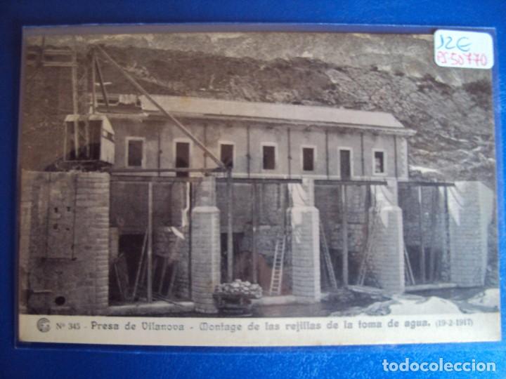 Postkarten: (PS-50770)CATALANA DE GAS Y ELECTRICIDAD S.A.OBRAS DEL SALTO DE EL RUN.POSTAL N&ordm;345
