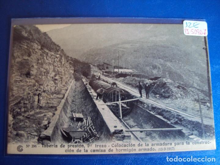 Postales: (PS-50807)CATALANA DE GAS Y ELECTRICIDAD S.A.OBRAS DEL SALTO DE EL RUN.POSTAL N&ordm; 396