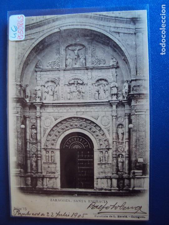 Postales: (PS-50865)POSTAL DE ZARAGOZA-FOTOTIPIA L.ESCOLA.SANTA ENGRACIA