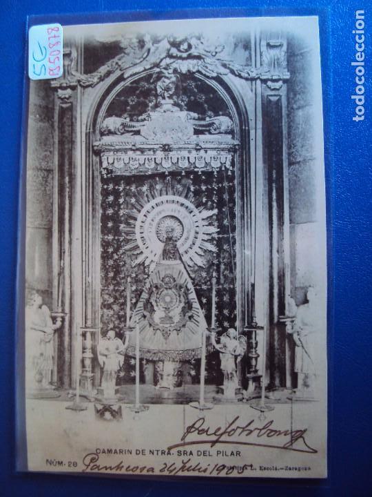 Postales: (PS-50878)POSTAL DE ZARAGOZA-FOTOTIPIA L.ESCOLA.CAMARIN DE NTRA.SRA.DEL PILAR