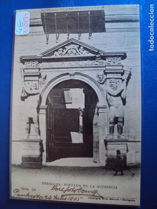 Postales: (PS-50884)POSTAL DE ZARAGOZA-FOTOTIPIA L.ESCOLA.PORTADA DE LA AUDIENCIA