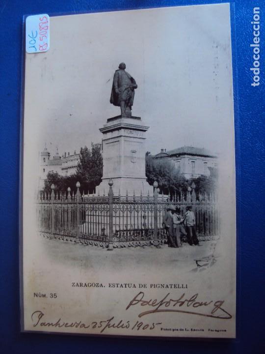 Postcards: (PS-50885)POSTAL DE ZARAGOZA-FOTOTIPIA L.ESCOLA.ESTATUA DE PIGNATELLI