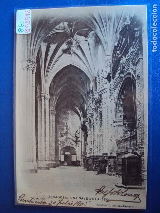 Postales: (PS-50942)POSTAL DE ZARAGOZA-FOTOTIPIA L.ESCOLA.UNA NAVE DE LA SEO
