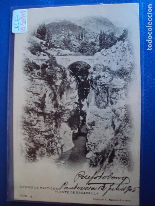 Postcards: (PS-50949)POSTAL CAMINO DE PANTICOSA-FOTOTIPIA L.ESCOLA.PUENTE DE ESCARRILLA