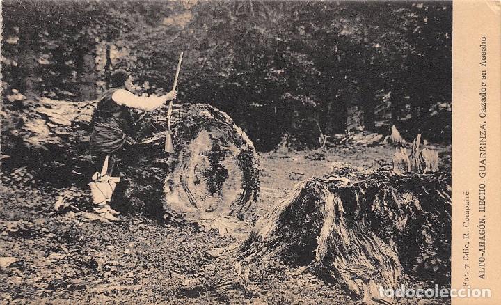 Postales: ALTO-ARAG&Oacute;N.- HECHO.-GUARRINZA. CAZADOR EN ACECHO