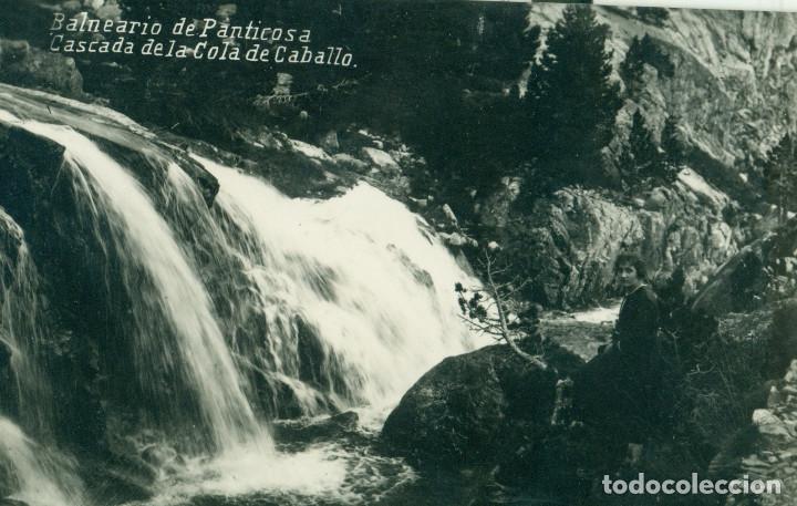 Postales: BALNEARIO DE PANTICOSA  CASCADA DE LA COLA DE CABALLO. HACIA 1920.