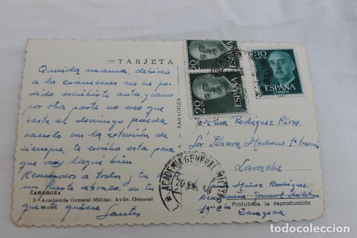 Postales: POSTAL ACADEMIA MILITAR DE ZARAGOZA, 1958 - Foto 2