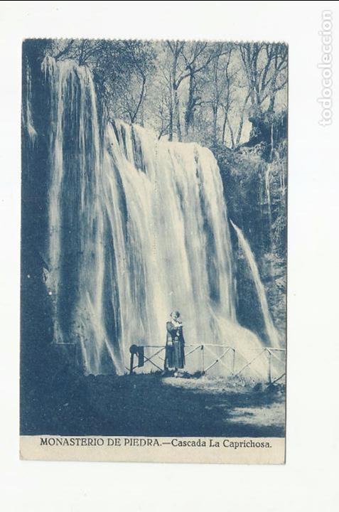 Postkarten: tarjeta postal monasterio de piedra escrita... te divertistes mucho bailando la jota... besos