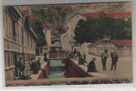 Postales: Balneario de Panticosa. Vista de los pacientes. Bazar X Zaragoa. Sin circular.