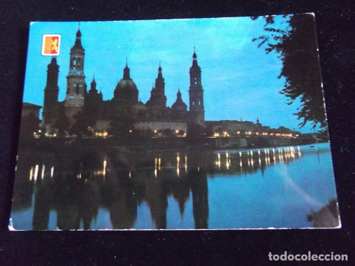 Postales: ZARAGOZA-V4-N&ordm;319-BASILICA DEL PILAR-VISTA NOCTURNA-DLB.19111-1962-FISA