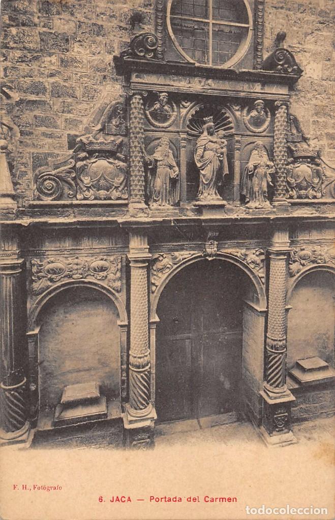 Postales: JACA (HUESCA).- PORTADA DEL CARMEN - Foto 1
