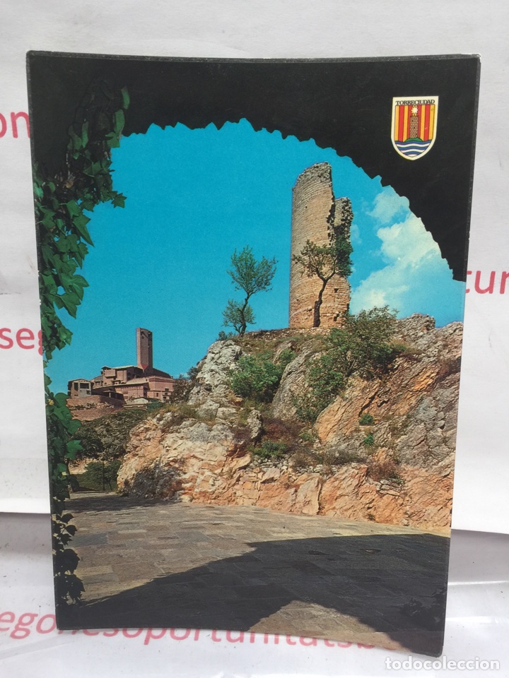 Postales: Antigua Postal N&deg;7 TORRECIUDAD(Huesca)Torre Medieval y edificios del centro de Formaci&oacute;n Social