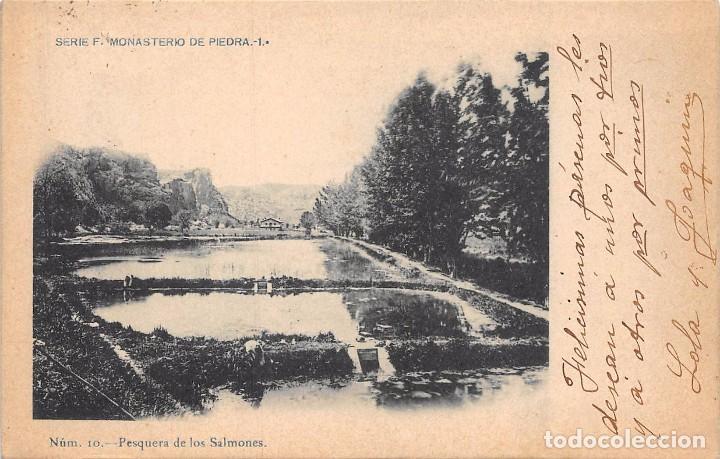 Postales: MONASTERIO DE PIEDRA.- PESQUERA DE LOS SALMONES