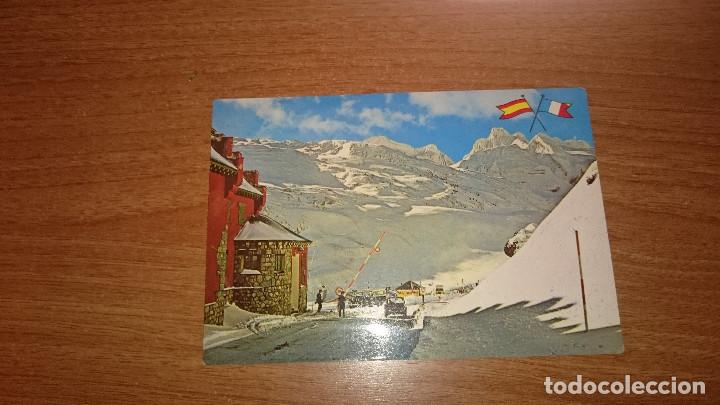Postales: POSTAL ALTO ARAGON CANDANCHU ADUANA DE SOMPORT AL FONDO PISTAS DE TOBAZO DETRAS MACIZO DEL ASPE