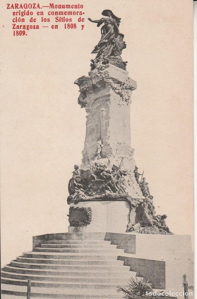 Postales: N&ordm; 31537 POSTAL MONUMENTO LOS SITIOS DE ZARAGOZA - Foto 1