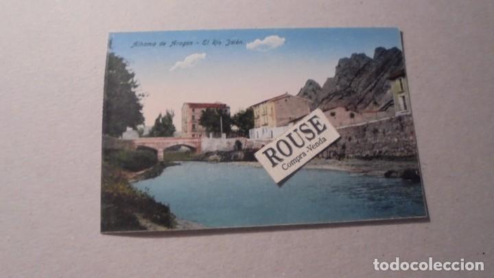 Postcards: ALHAMA DE ARAGON - EL RIO JALON  , CLICH. M. ARRIBAS - 14X9 CM.