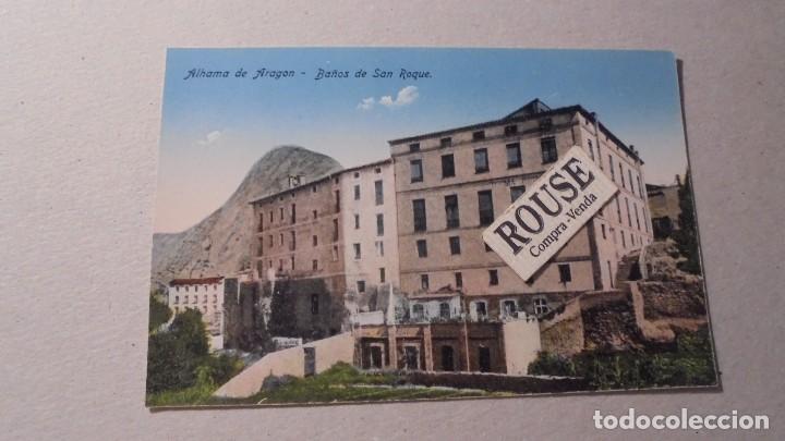 Postcards: ALHAMA DE ARAGON - BA&Ntilde;OS DE SAN ROQUE  , CLICH. M. ARRIBAS