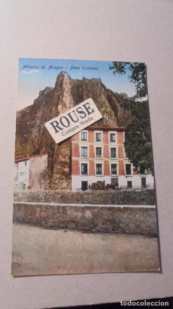 Postcards: ALHAMA DE ARAGON - PE&Ntilde;A CORTADA  , CLICH. M. ARRIBAS