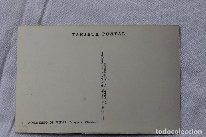 Postales: POSTAL, ZARAGOZA, MONASTERIO DE PIEDRA, CLAUSTRO - Foto 2