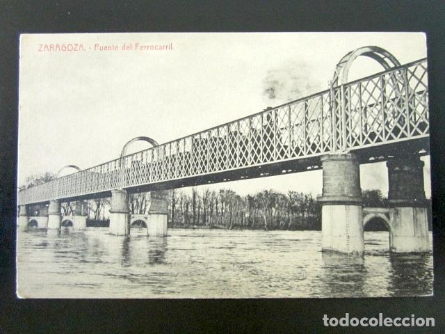 Postales: POSTAL ZARAGOZA. PUENTE DE FERROCARRIL. - Foto 1