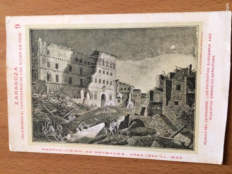 Postales: Antigua postal zaragoza.celebrara el centenario de los sitios 1908.ruinas seminario 9