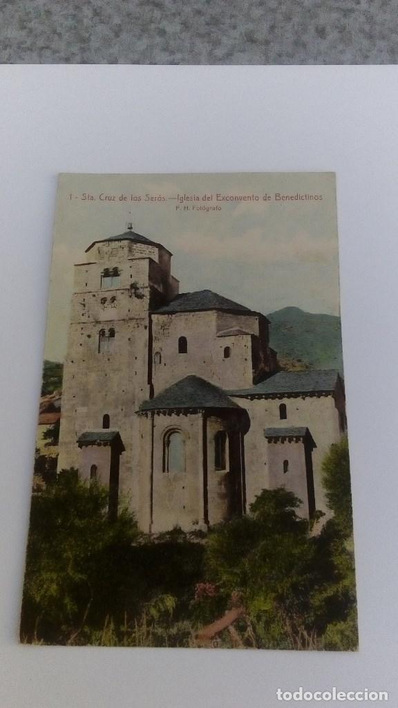 Postales: POSTAL SANTA CRUZ DE LOS SEROS ANTIGUA IGLESIA DEL EXCOVENTO DE BENEDICTINOS F.H. FOTOGRAFO